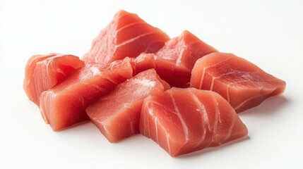 White background showcasing a beautiful platter of Japanese sashimi.