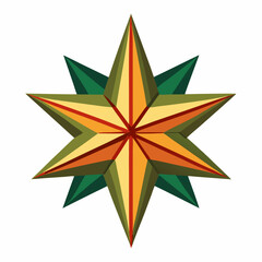 Fototapeta premium Christmas star isolated on white background