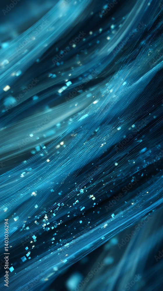 Aufkleber abstract blue texture with glowing particles, creating a dynamic and energetic visual, suitable for 