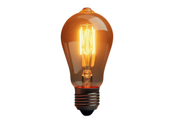 Edison Bulb, Glowing Filament, Idea Lightbulb, Transparent Background