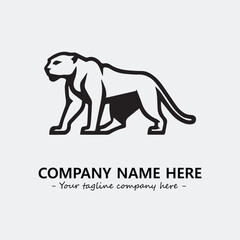 Phanter illustration black and white for logo company vector image
