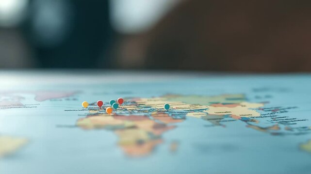 A corporate analyst highlighting priority zones on a virtual map, where real-time financial trends and AI-powered customer insights dynamically shift in response.