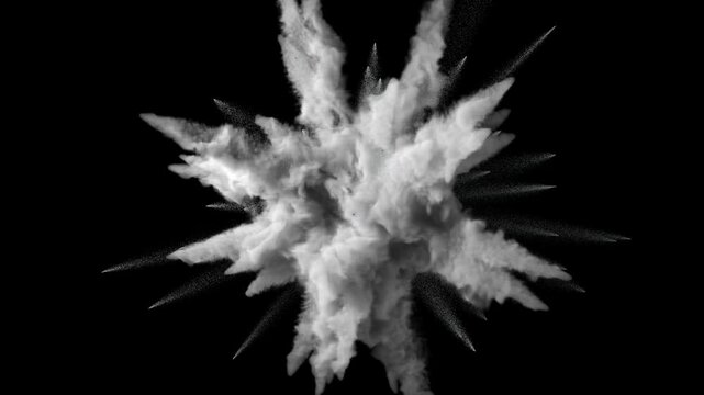White smoke explosion - 60fps