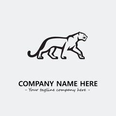 Phanter illustration black and white for logo company vector image
