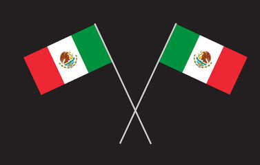 Mexico Country Map And Flag Design 
