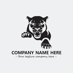 Phanter illustration black and white for logo company vector image
