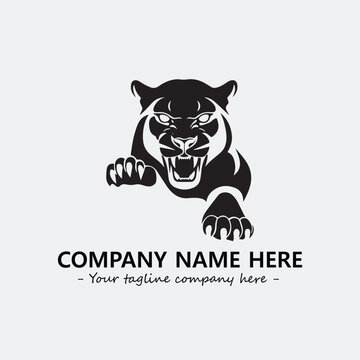 Phanter illustration black and white for logo company vector image
