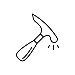 Brick Hammer Icon vector stock illustration