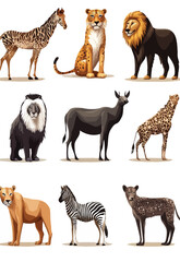 set of animals