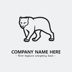 Phanter illustration black and white for logo company vector image
