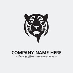 Phanter illustration black and white for logo company vector image

