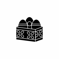 creative details Easter Gift Box Icon Vector Illustration