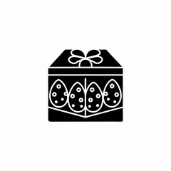 creative details Easter Gift Box Icon Vector Illustration