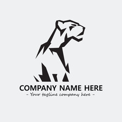 Phanter illustration black and white for logo company vector image
