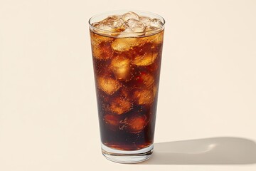 Cold soda with ice