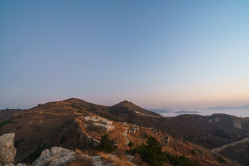 sunset in the mountains