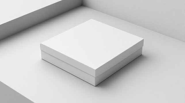This image shows a plain white gift box on a white background, ideal for websites and blogs about product packaging, gifts, and minimalist presentation.