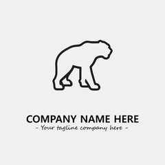 Phanter illustration black and white for logo company vector image
