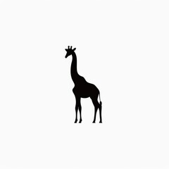 Simple silhouette of a giraffe