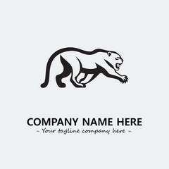 Phanter illustration black and white for logo company vector image
