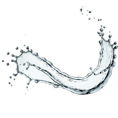 water splash isolated on white