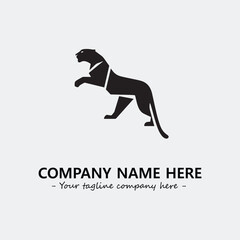 Phanter illustration black and white for logo company vector image

