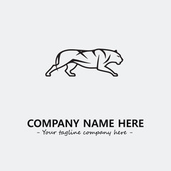 Phanter illustration black and white for logo company vector image
