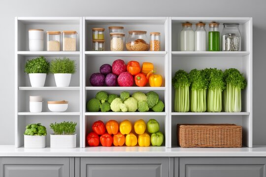 A clean, organized meal prep fridge labeled by days of the week
