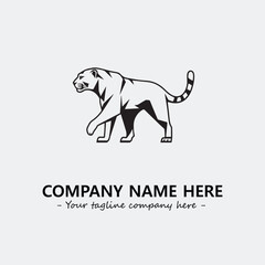 Phanter illustration black and white for logo company vector image
