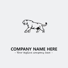 Phanter illustration black and white for logo company vector image
