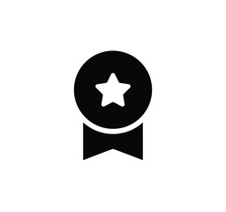 Icon label star badge vector