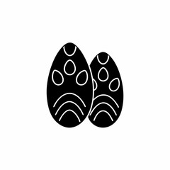 creative details Bunny Paw Print Icon Vector Illustration