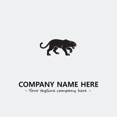 Phanter illustration black and white for logo company vector image
