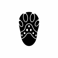 creative details Bunny Paw Print Icon Vector Illustration
