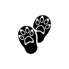 creative details Bunny Paw Print Icon Vector Illustration