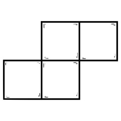 block puzzle illustration hand drawn outline vector
