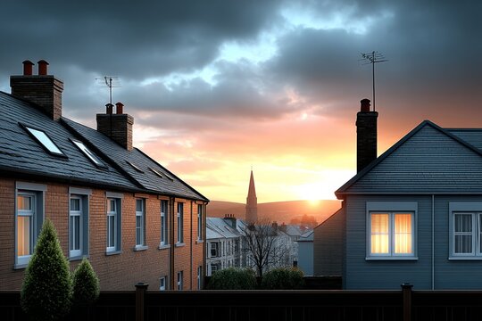 A soft sunset over a familiar place tied to precious memories