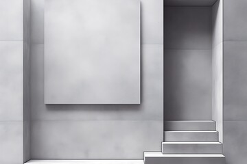 Minimalist Gray Interior Stairway