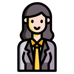 Business Woman Flat Icon