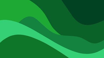 Green wavy background with curved stripes creates a dynamic yet calming abstract texture and design