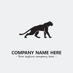 Phanter illustration black and white for logo company vector image
