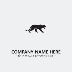 Phanter illustration black and white for logo company vector image
