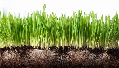 grass with roots and soil