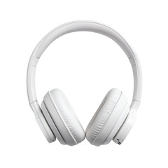 White Over-Ear Wireless Headphones Isolated on White Background

