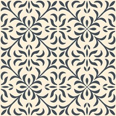 Seamless traditional fabric pattern with intricate timeless designs.
