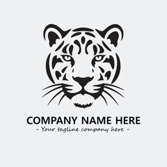 Phanter illustration black and white for logo company vector image
