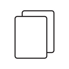 Add new tab, slide, or section line art vector icon for apps and websites. Dublicate, boxes mini line, icon. Copy icon vector isolated on white background. Copy icon line. copy duplicate layer icon.