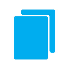 Add new tab, slide, or section line art vector icon. Blue Dublicate, boxes mini line, icon. Blue Copy icon vector isolated on white background. Blue Copy vector. Blue copy duplicate layer icon.