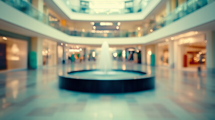 Fototapeta premium Blur interior of modern shopping mall