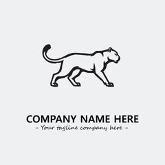 Phanter illustration black and white for logo company vector image
